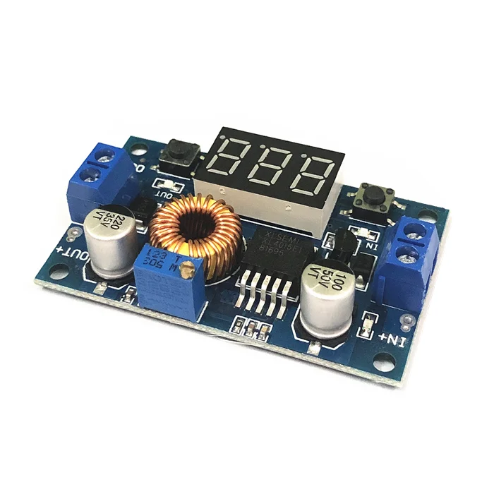 Voltage adjustable DC voltage reduction and stabilization power module with voltmeter digital display 5A high-power 75W DC board