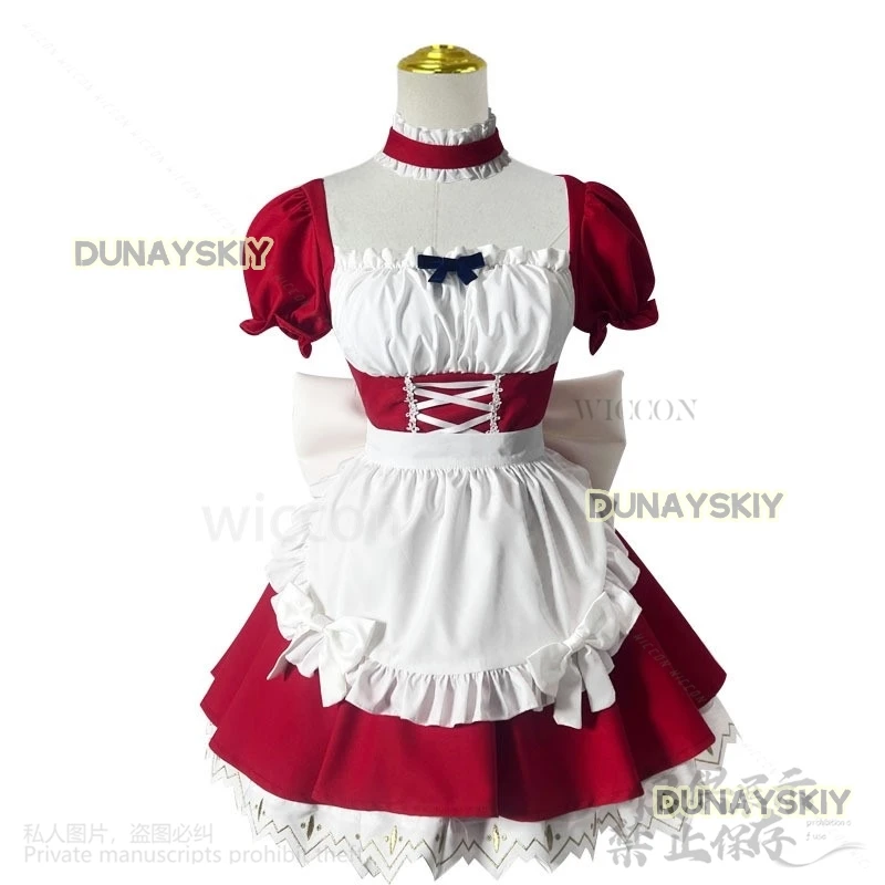 Disfraz de Anime Asuka Rei EVAA, disfraz Sexy de Lolita, vestido de sirvienta rojo y azul, pelucas Kawaii japonesas dulces para mujeres, Halloween para niñas personalizadas