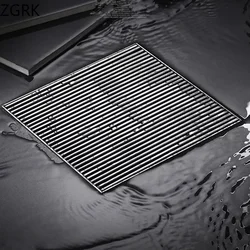 Large Floor Drain 304 Stainless Steel 12/15/20cm Square Linear Bathroom Floor Drains Outdoor Courtyard Large Diameter Drain