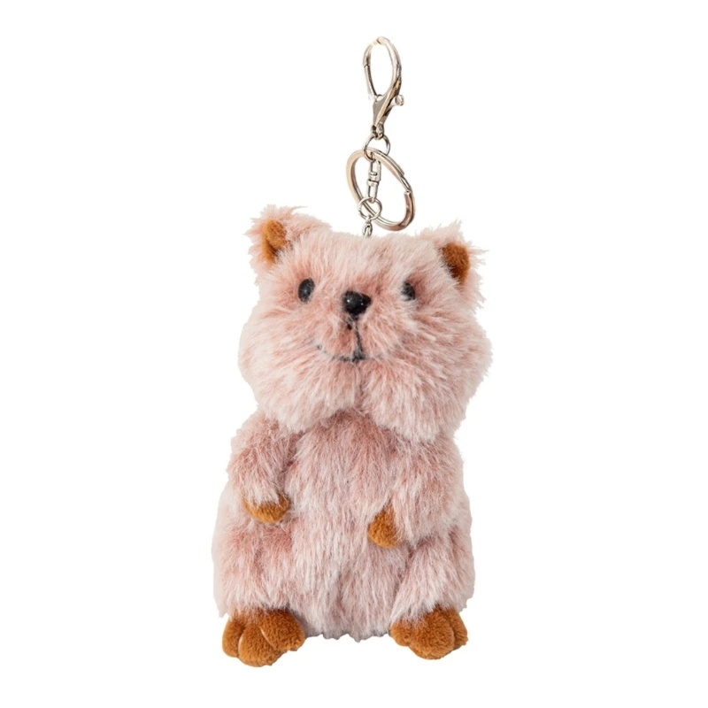 

Fashionable Kangaroos Keyring Lovely Plush Animal Keychain for Women Girls Bag Charm Jewelry Accessory Birthday Gift