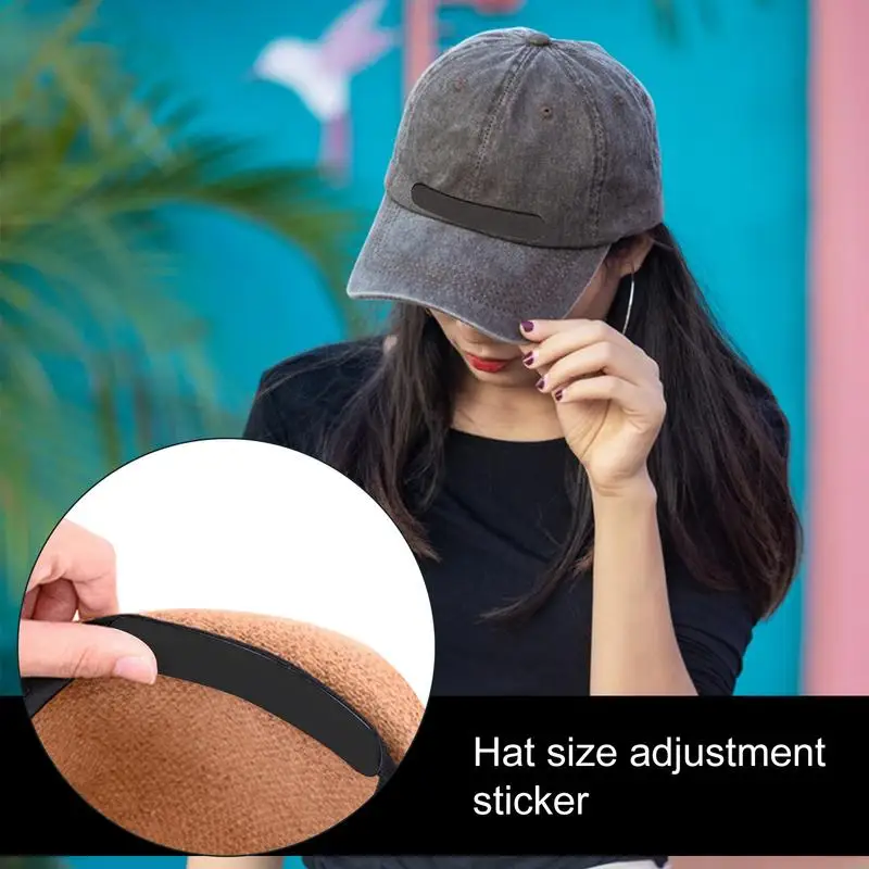 10pcs Hat Size Adjustment Stickers Hat Liner Bands Sweatband Visor Hats Size Reducer Adhesive Adjuster Inserts Strips Pads