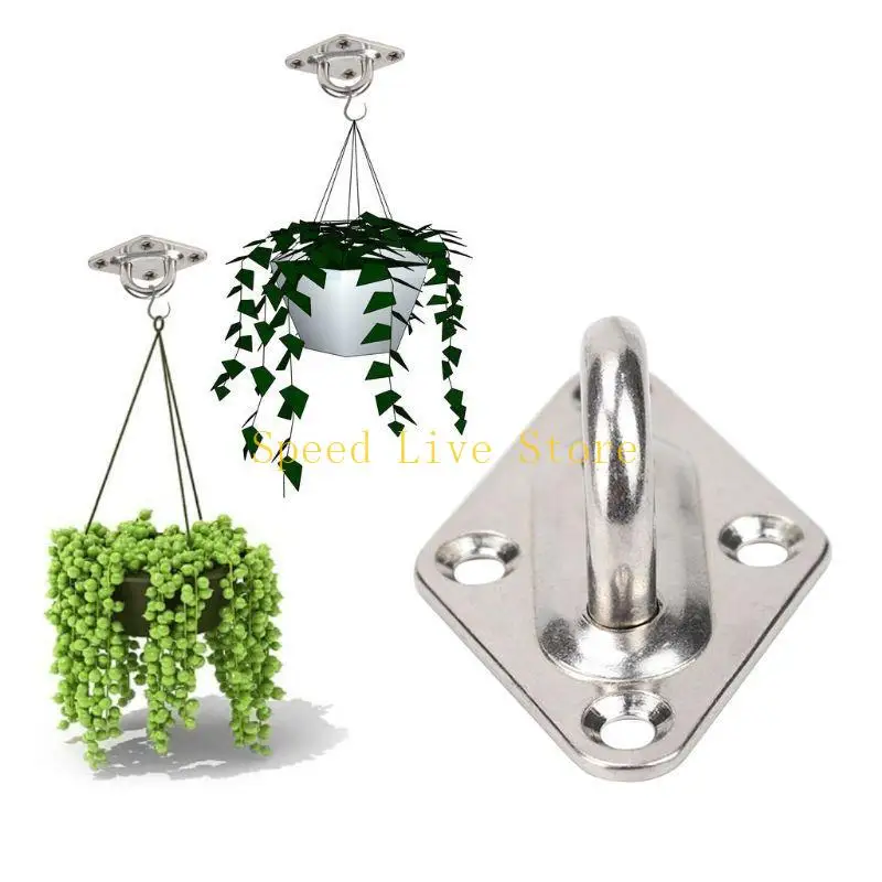 547C Stainless Ceiling Hook Heavy Duty Eye Plate For Boat Yoga Swings Hammocks
