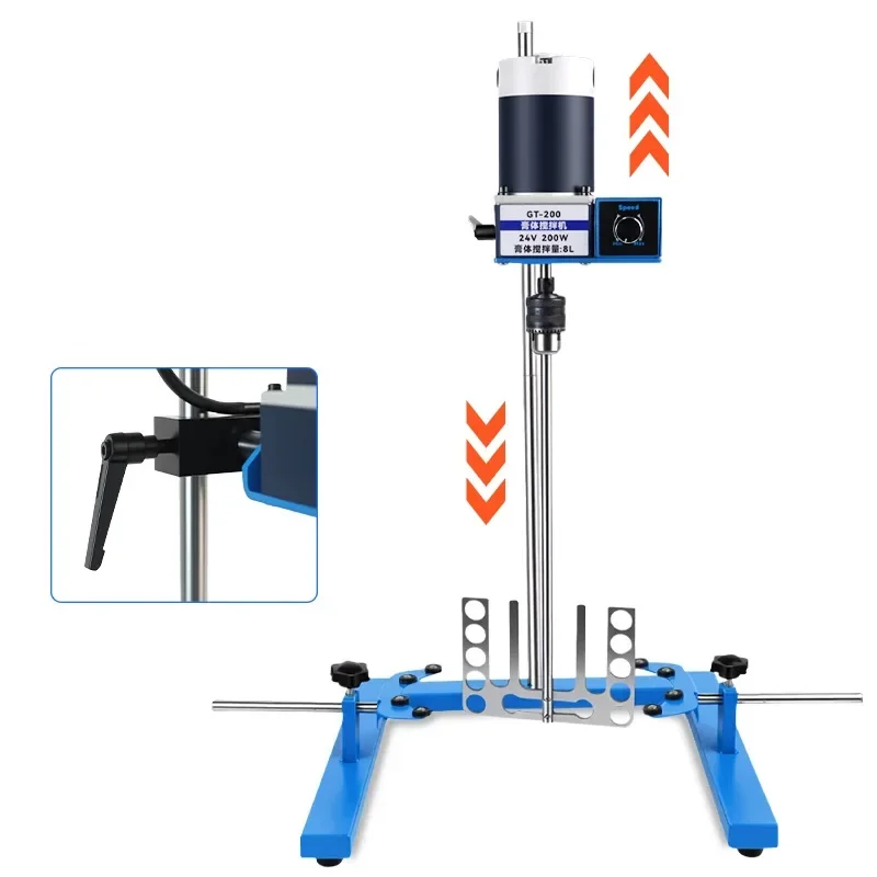 8L Paste Mixer, Electric Mixer for Cosmetics/Creams/High-Viscosity Materials, Laboratory Mixer, Stainless Steel Mixing Paddle
