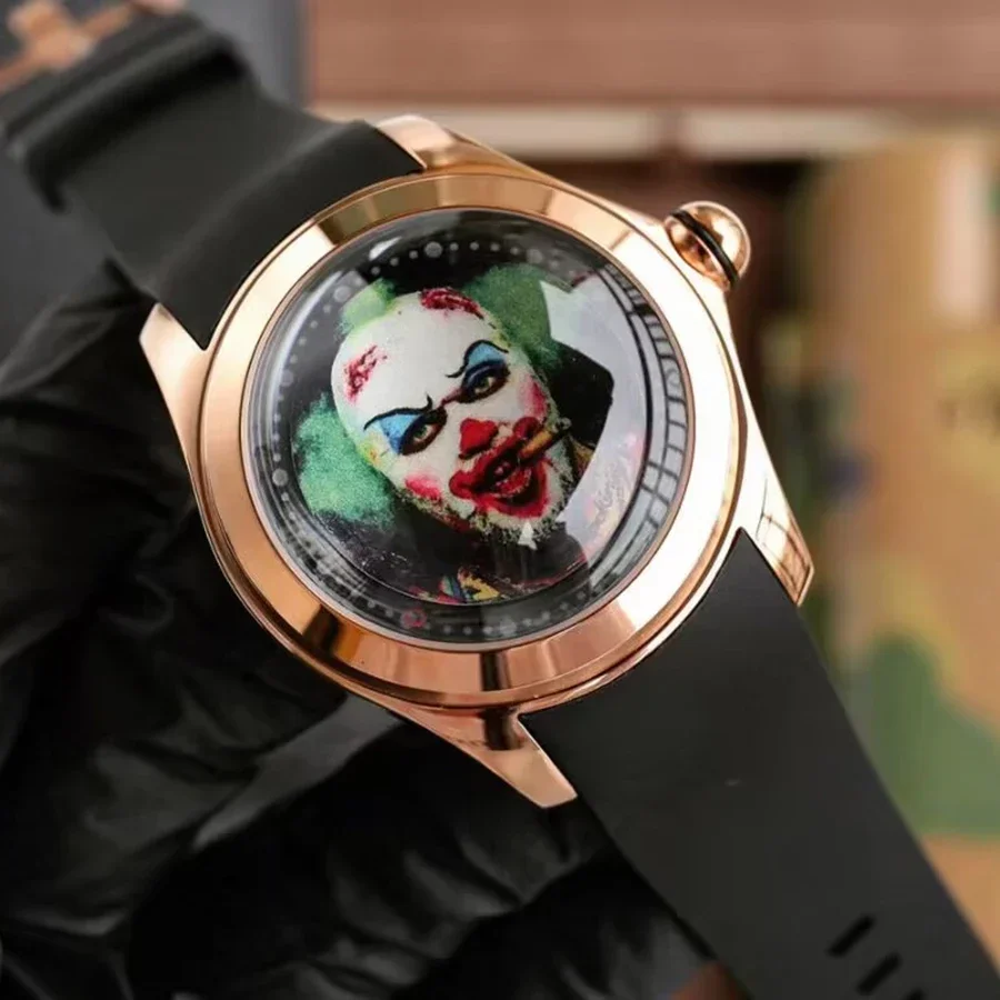 Eye in The Sky 3D Bubble Men\'s Watch Vampire Imported Movement Clown Mechanical Watches