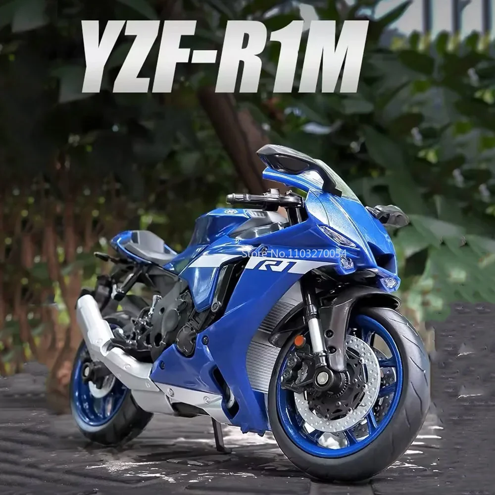 1:12 Scale Yamaha YZF-R1M Model Car Toy Racing Motorcycle Simulation Diecast Off Road Autocycle Toys Series Boys Gift Collection