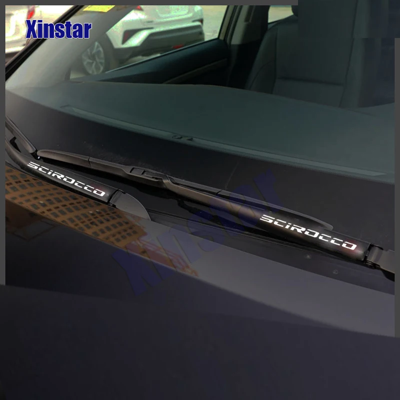 4Pcs Car Windshield Wiper Sticker  For VW Volkswagen R SCIROCCO ROCCO