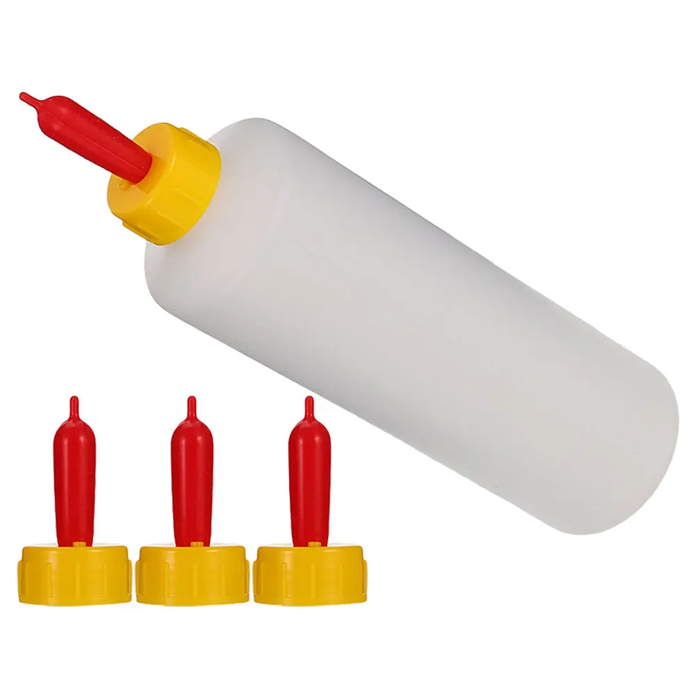 

1 Set Small Animal Milk Bottle Reusable Plastic Goat Feeder For Lamb Calf Sheep Nursing Pacifier Replacement Large Capacity