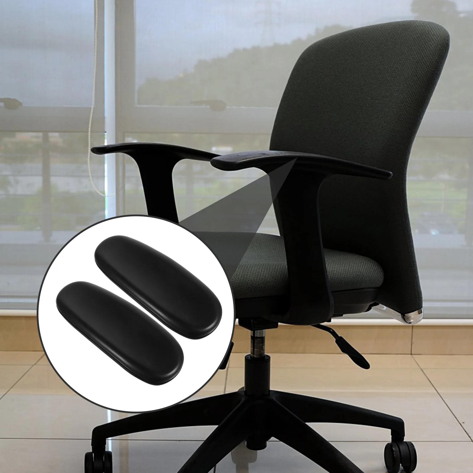 Bantalan sandaran tangan kursi kantor, sandaran tangan game gagang kursi roda pengganti Aksesori bantal