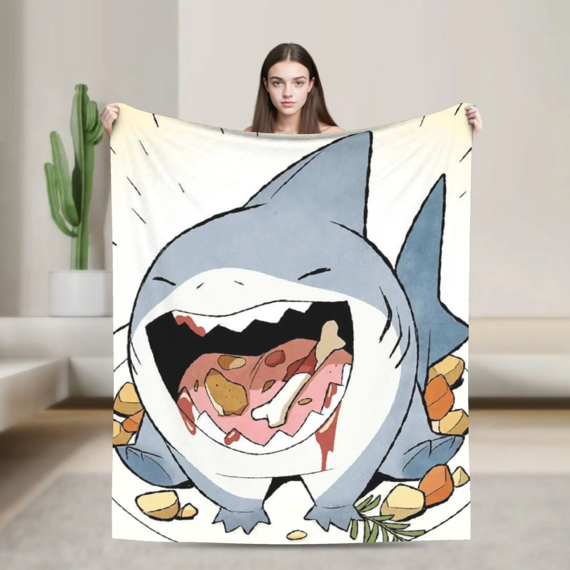

Jeff The Land Shark Blanket Multi-size Super Soft and Warm Throw Blankets for Couch Sofa and Bed