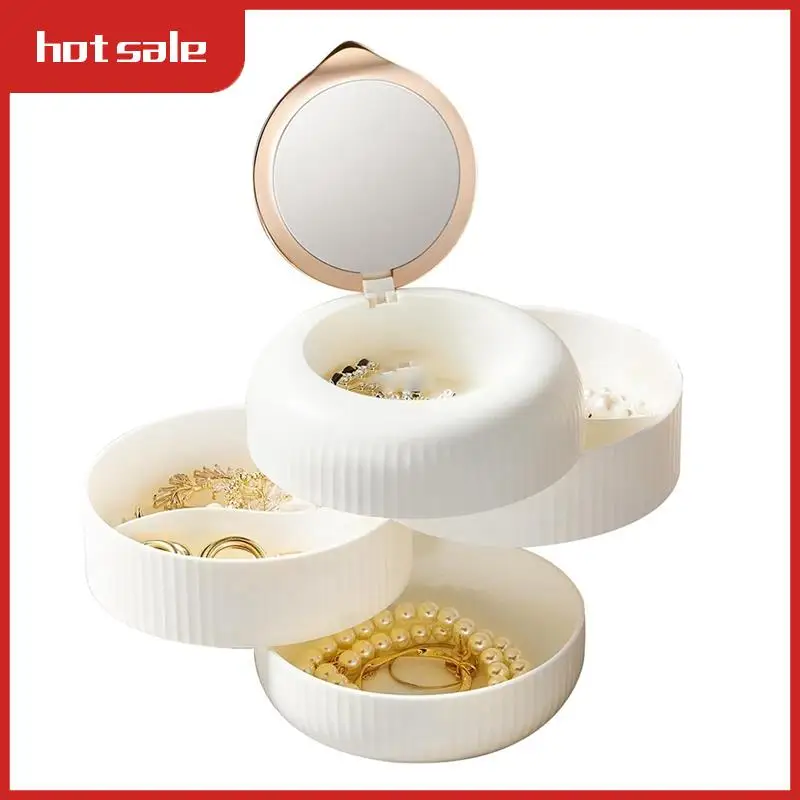 

Jewelry Box Organizer Travel Jewelry Case Small Jewelry Boxes For Women, 4 Layer Earring Holder, A