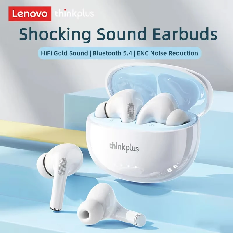 Auriculares Inalámbricos Lenovo LP5 PRO con Bluetooth 5.4, Auriculares TWS con Sonido HiFi para Juegos, Auriculares Deportivos LP5Pro con Micrófono y Larga Duración de Batería 2026