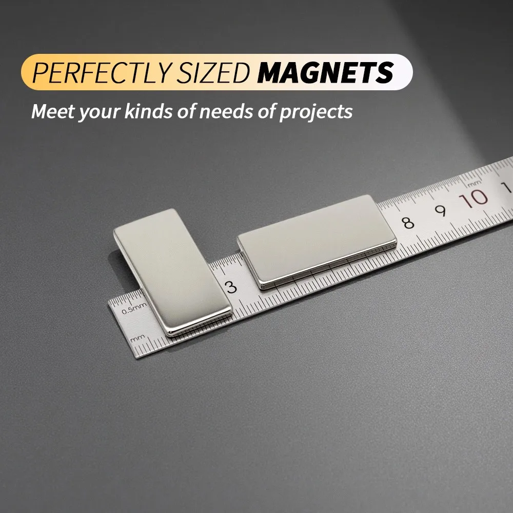 40x20x3mm Square Neodymium Magnet Block N35 NdFeB Magnets Strong Rectangle Magnets for DIY Craft Tool Holding Home Workshop