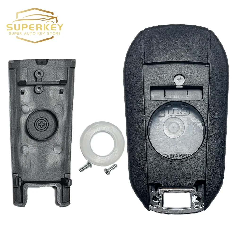 Superkey farol meio remoto chave escudo caso para peugeot 208 2008 301 308 508 5008 rcz para citroen c-elysee C4-Cactus