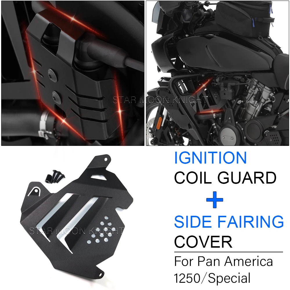 

dirt Ignition Coil Guard FOR Pan America 1250 Special RA 1250 S PA 1250 2021 - Motorcycle Radiator Guard Left Side Fairing