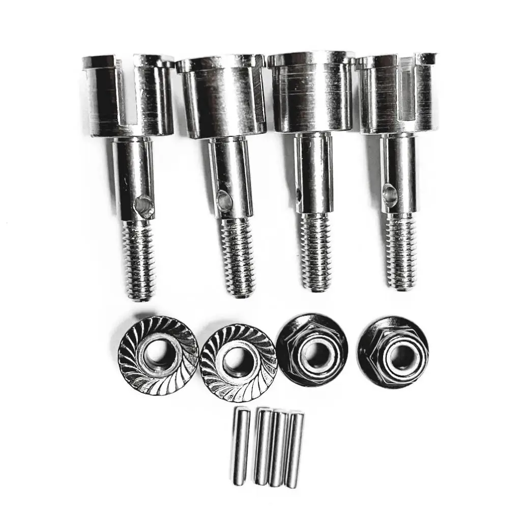 Стальная ось 1/10, обновленная деталь для радиоуправляемого автомобиля, усиленная ось для радиоуправляемого автомобиля Volcano EPX, запчасти для радиоуправляемого автомобиля, серебристые аксессуары для автомобиля