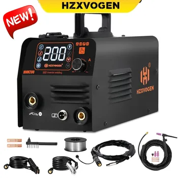 HZXVOGEN 3 in1 MIG/TIG/MMA 반자동 용접기 HVM200 인버터 용접기 시너지 도구 가스리스 철 납땜 용 비 가스