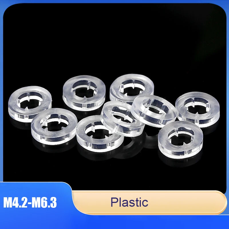 

20Pcs M4.2 M5.5 M6.3 Dovetail Screw Washers,Plastic Insulating Washers, Non-Slip & Waterproof Square Flat Washers