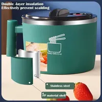 Student dormitories are easy to clean, with stainless steel instant noodle bowls with drainage outlets and covers