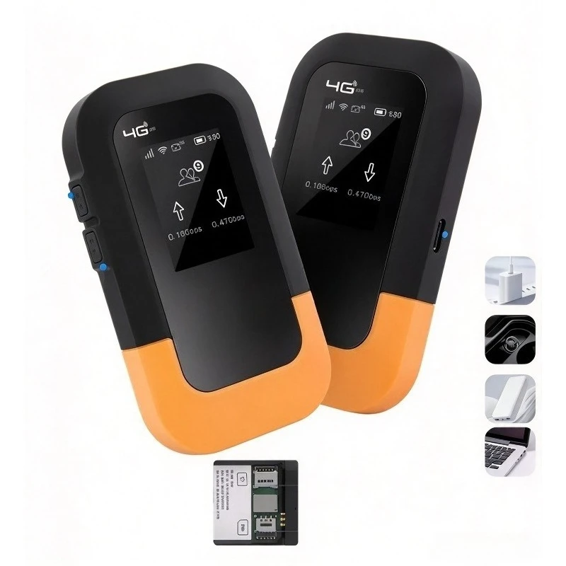 5G WiFi6 Portable Travel Router Dual eSIM SIM Card Slot Global Fast Internet Hotspot For Outdoor Trip