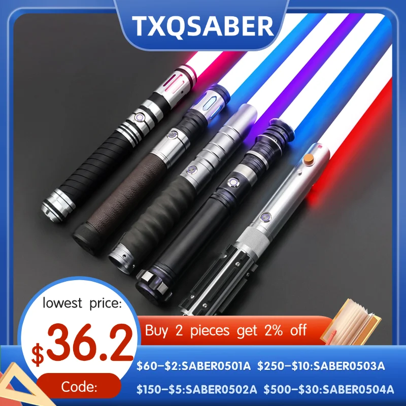 

TXQSABER NEO PIXEL световой меч RGB звезды детский лазерный боевой тяжелый дуэльный джедай сабля меч бластер светящаяся игрушка лазерный косплей