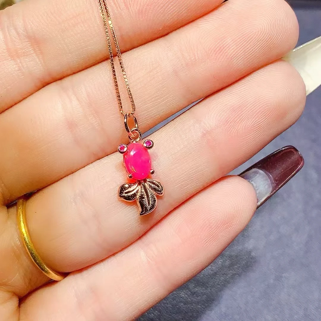 KJJEAXCMY Natural Opal Pendant S925 silver , electroplated locking color process, high clarity Full of luster Support testing