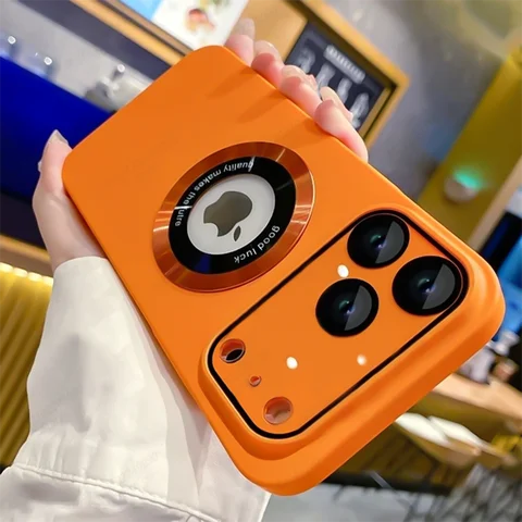 Luxuriöse mattierte einfarbige Hülle für iPhone 17 16 Pro Max 17 Air 11 12 13 14 15 Plus für Magsafe magnetische Kameraschutzhülle