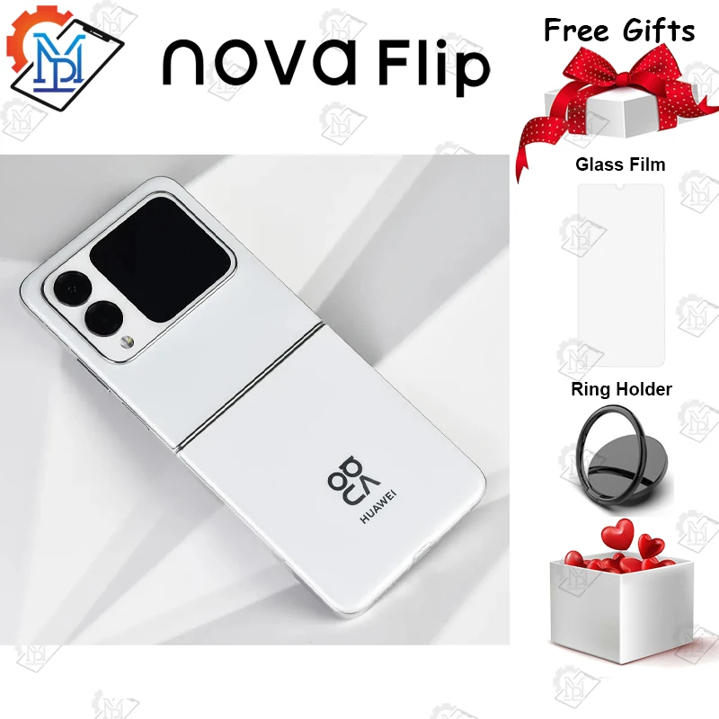 Original Huawei Nova Flip Foldable Phone 6.94 Inches 120Hz Display HarmonyOS 4.2 Camera 50MP 66W Wired NFC Smartphone