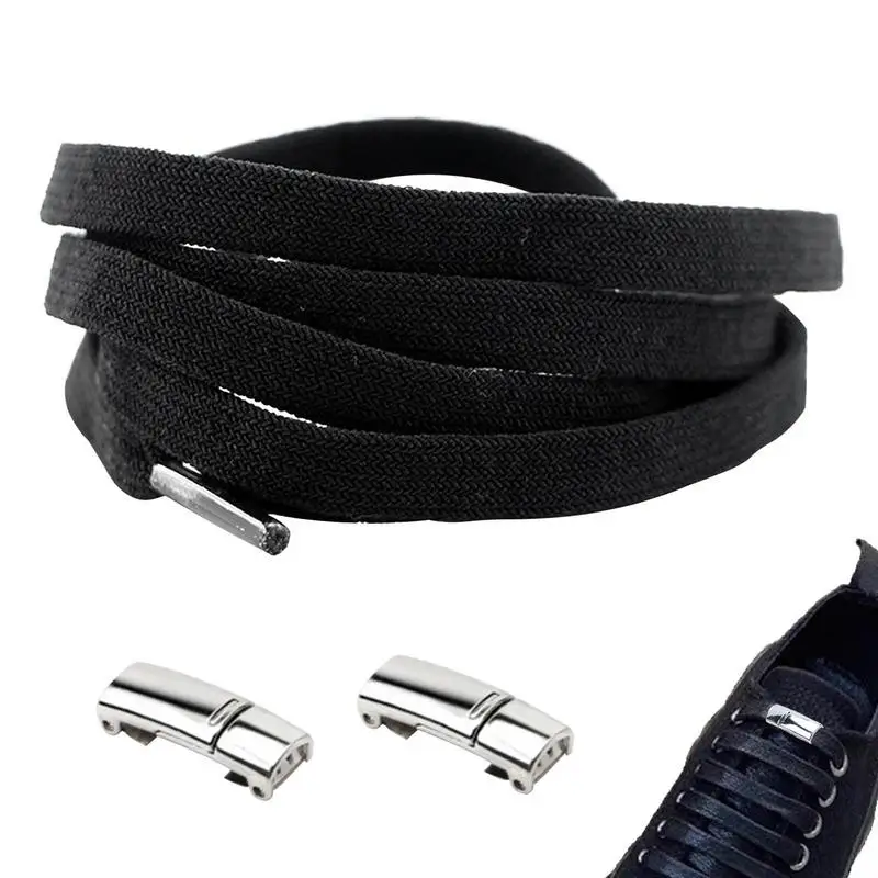 Magnetic Shoelace Buckle Smart Buckle Laces Adults No Tie Elastic Shoelaces Magnetic Shoe String Lock No Tie Shoe Strings