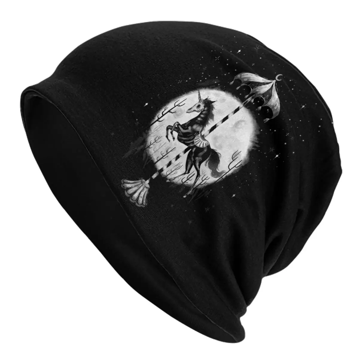 Gothic Unicorn Bonnet Hats Gothic Unicorn Beanie Hats Design Knitting Hat Spring Street Men Women Unisex Outdoor Head Wrap Caps