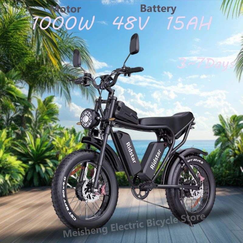 Ebike Ridstar Q20 Pro 2000W Dual Motor 40AH Dual Battery Top Speed 60KM/H 20*4Fat Tire Electric Bike Mountain Electric Bicycle