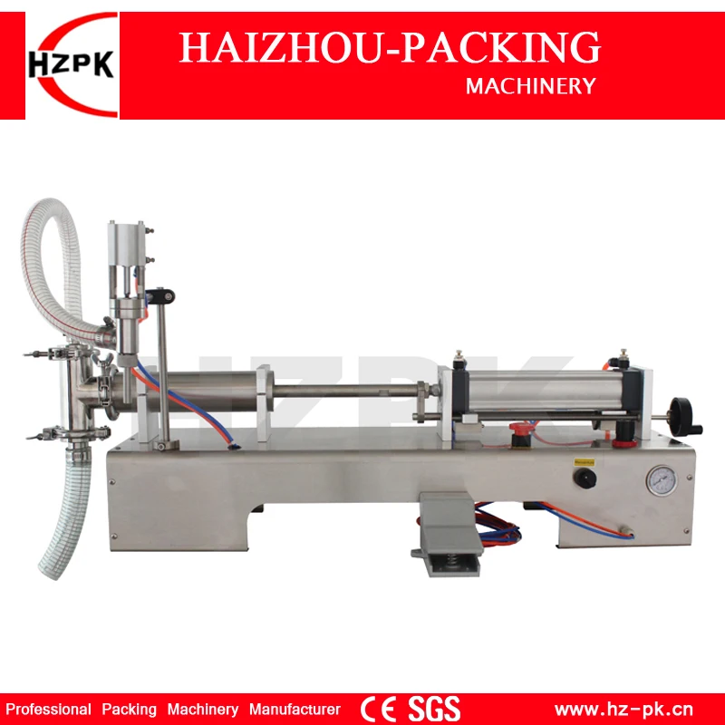 HZPK Horizontal Semi-automatic Stainless steel Full Pneumatic Liquid Hand Sanitizer Filler Mini Packing Filling Machine 50-500ml