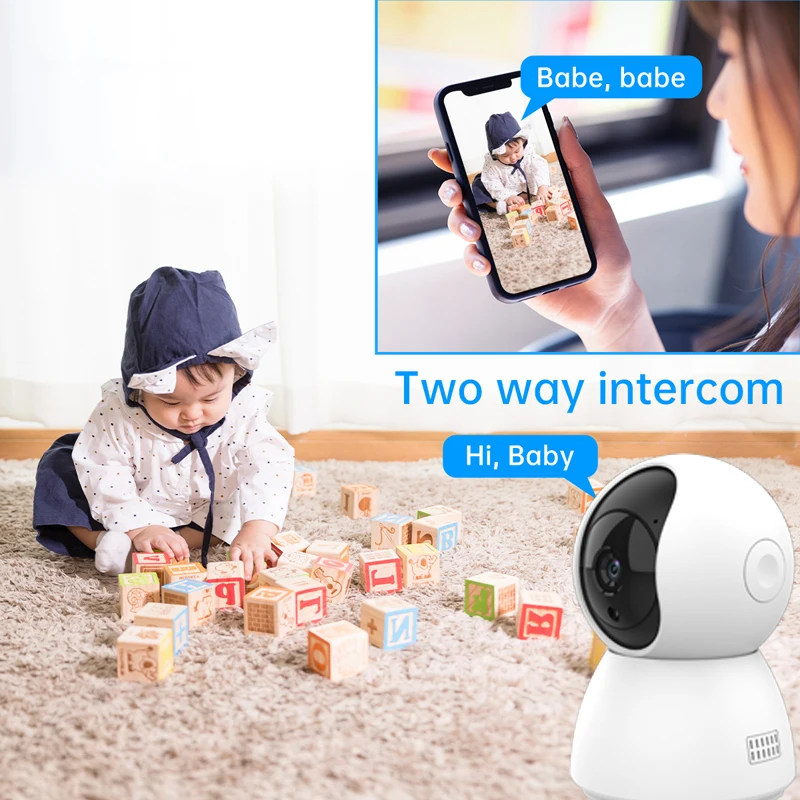 Tuya WIFI IP Camera Baby Monitor Surveillance Camera Automatic Tracking Night Vision Home Security Indoor Wireless Smart Life