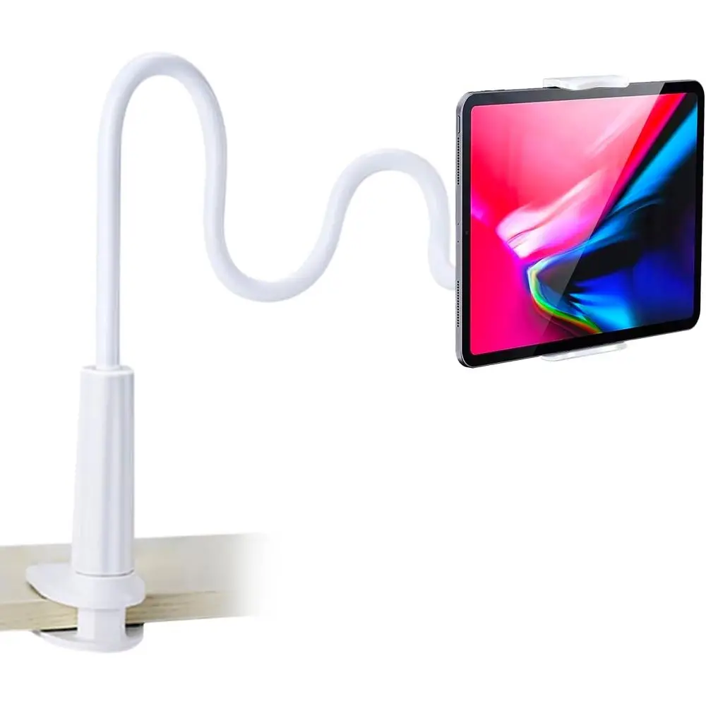 

Tablet Cell Pe Adjustable Unil Goosek Bed Lazy Holder Stand Mount - lexible Arm 360 Mount Clip Bracket White