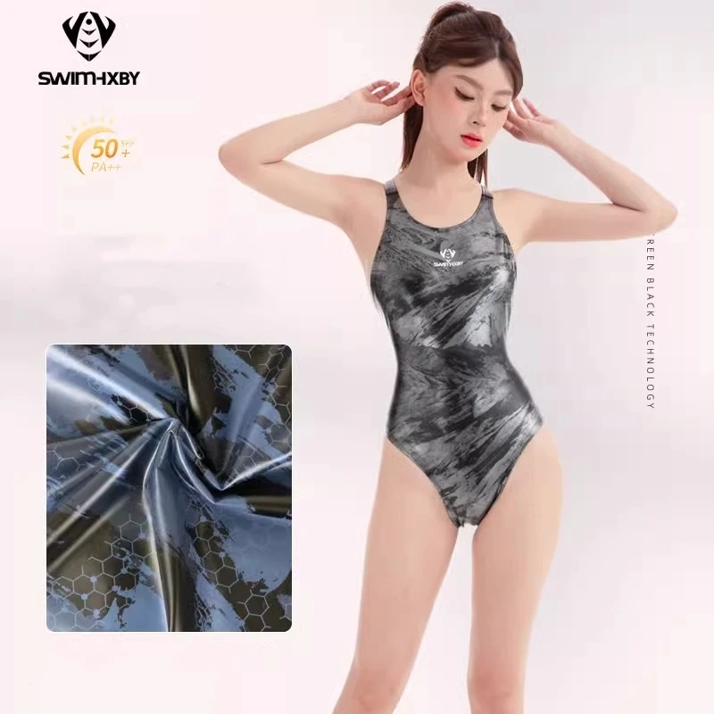 Women PU Fabric Outdoor Water Sports Push Up Beach Athletic SwimWear UV Protection Quick-Drying Sports Bathing Surf SwimSuit