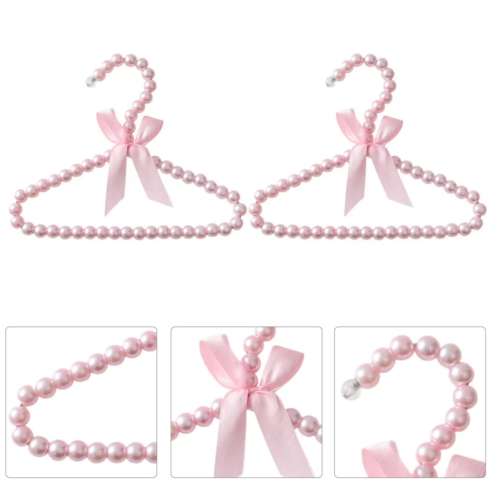

5Pcs Clothes Hangers Pet Clothing Pearl Hangers for Baby Toddler Kids Infant Closet Organizer Drying Storage Hanging Rack