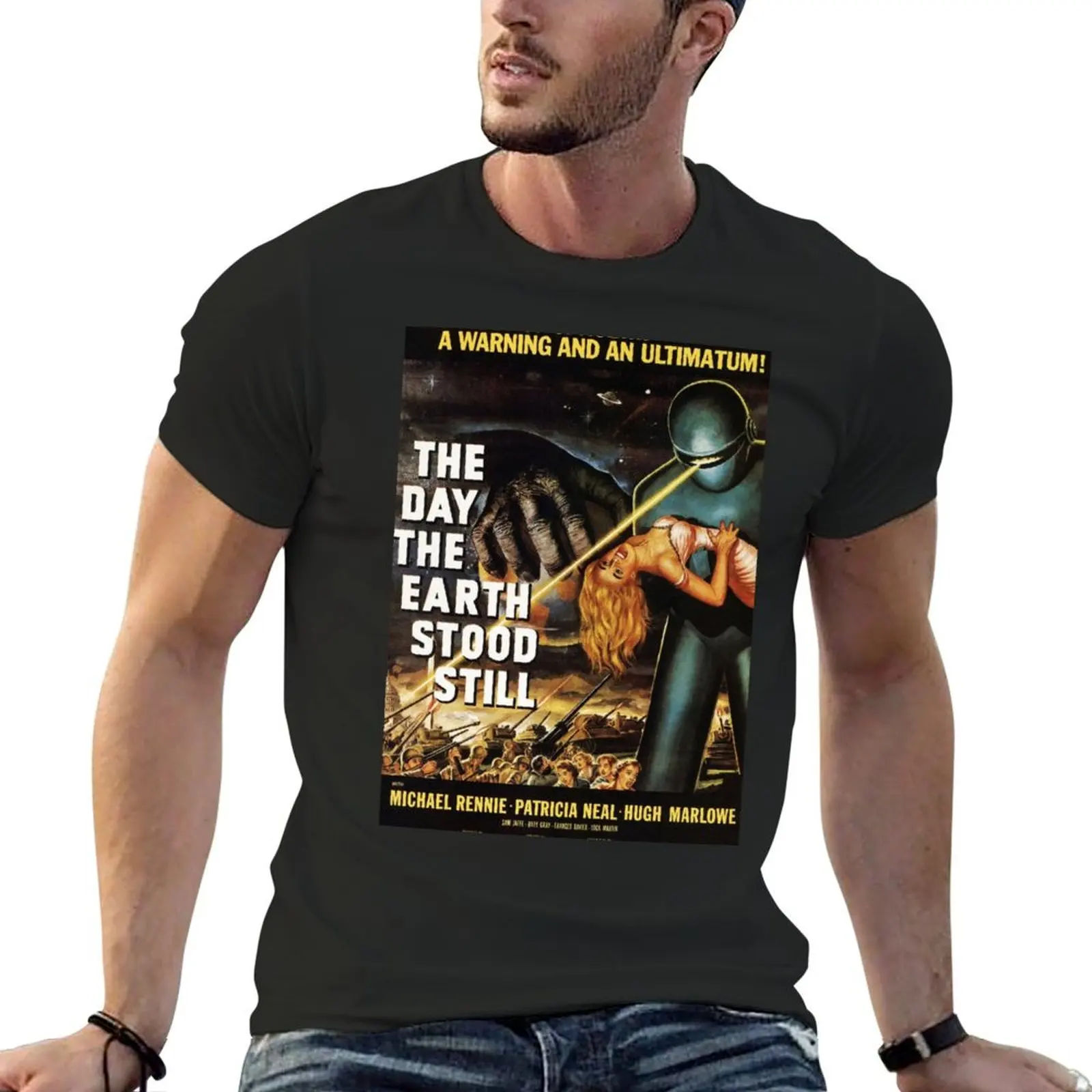 

The Day The Earth Stood Still T-Shirt animal prinfor boys summer clothes mens graphic t-shirts big and tall