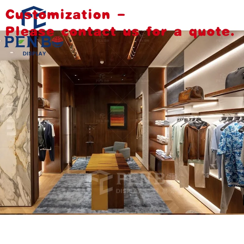 

На заказ.Ультрамодный элитный розничный магазин, дизайн обуви на заказ, сумка для одежды, прилавок, витрина, деревянные витрины, одежда