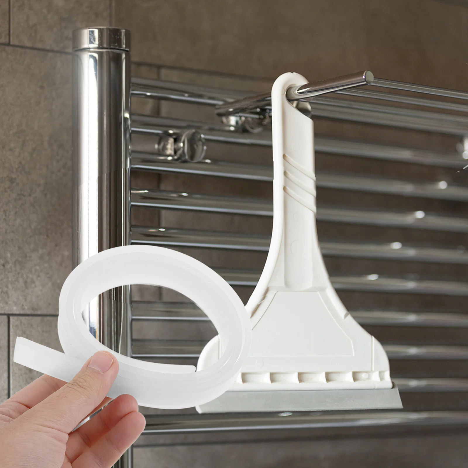 

Replacement Glass Squeegee Strip White Natural Rubber Durable 105 Cm Window Cleaning Tool Car Window Scraper Headlight Sealant