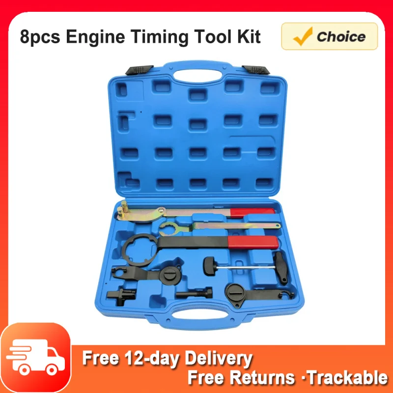 8pcs Engine Timing Tool Kit Replacement for VW Audi A3 Seat 1.0 1.2 1.4 TSI TFSI 3 & 4 Cyl EA211 Engine Timing Tool Sets Steel