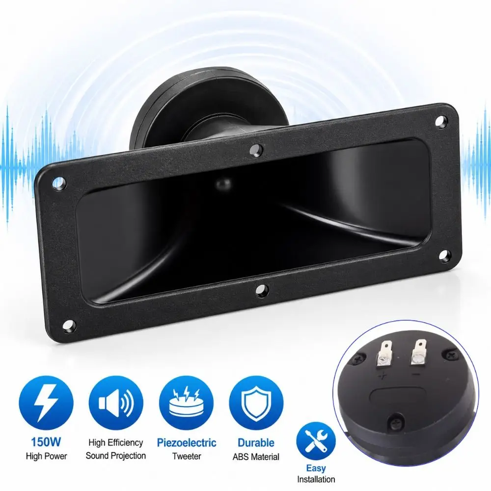 New Dual Drive Piezoelectric Tweeter 150W Square Ceramic Buzzer High Sensitivity Audio Speaker
