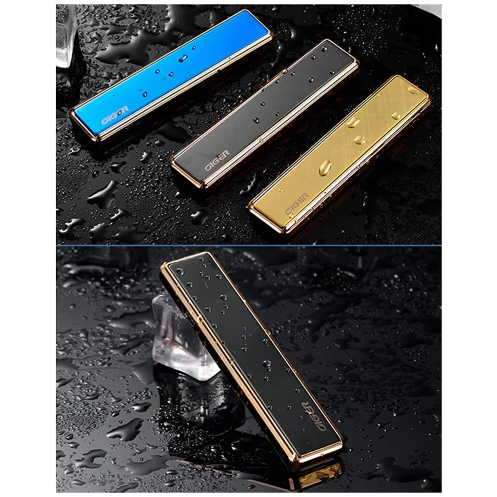 Portable Windproof USB Rechargeable Lighter Touch Metal Electronic Flameless Lighter Cigarette Cigar Accessories Men\'s Gadgets