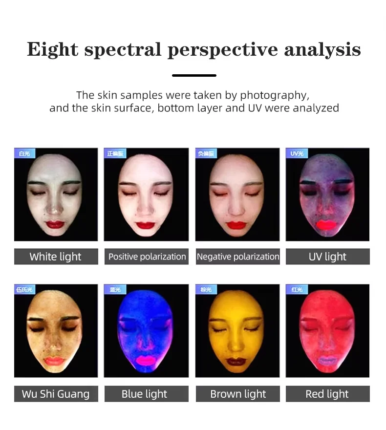 Customized New 3D AI Skin Analysis Machine Facial Detection For Beauty Salons Clinics