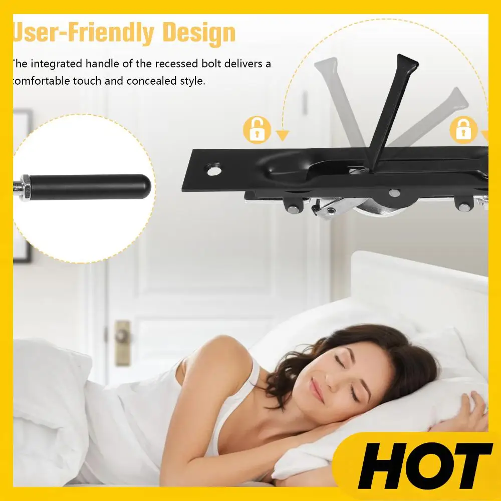 

10Pcs Lever-Type Extend Bolt Lock with Rod Concealed Secure Door Lock 10In for Composite Doors/Wood Doors/Double Doors