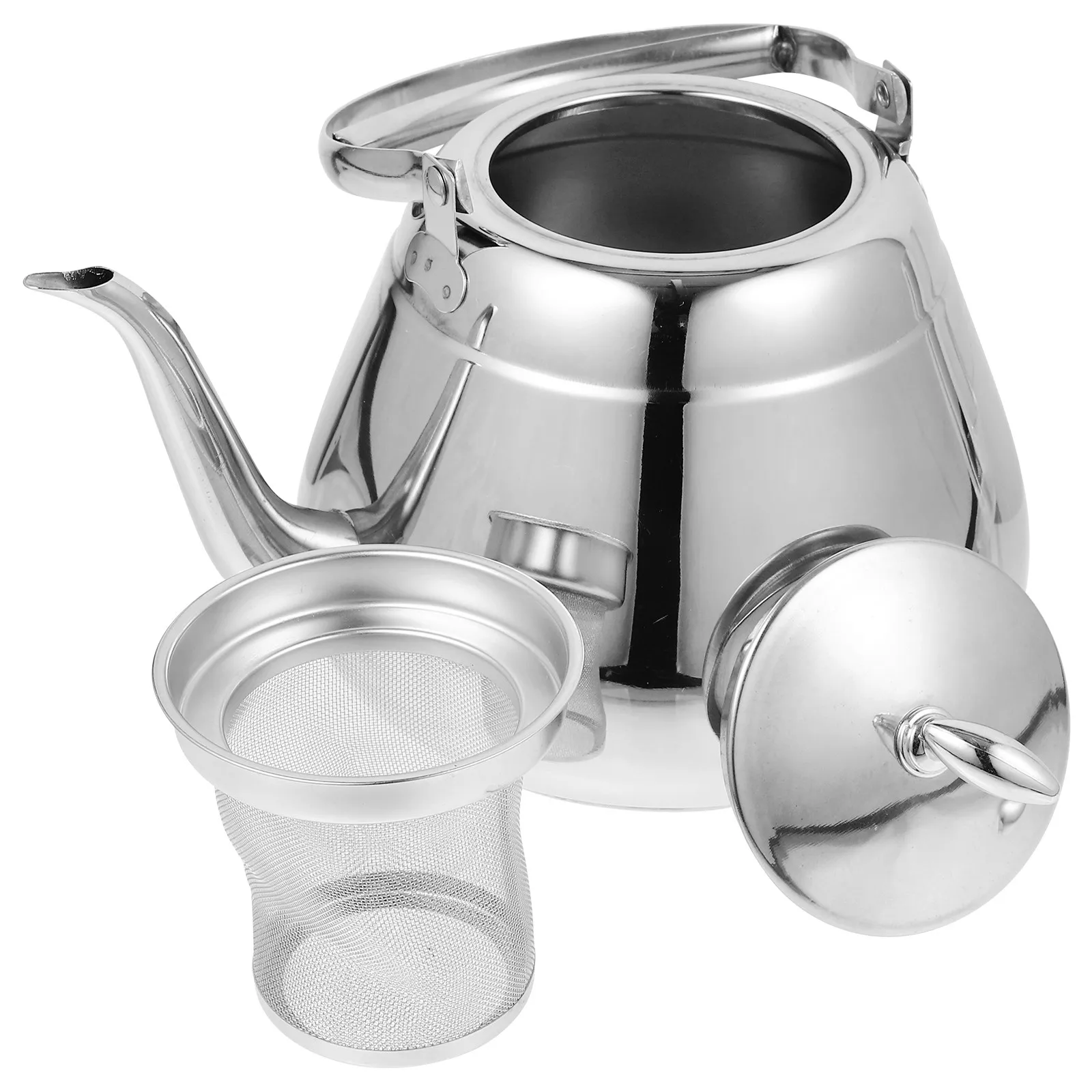 

Stainless Steel Teapot Large Capacity Classic Sturdy Design for Family Restaurant Tearoom Use Reliable Water Boiling Kettle with