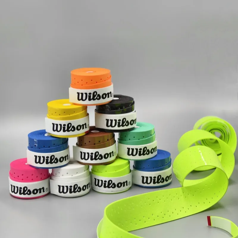 12Pcs Wilson Racket Overgrip Sweat Band Absorption Tennis Badminton Racket Hand Glue Tennis Grip Pu Non Slip Overgrip