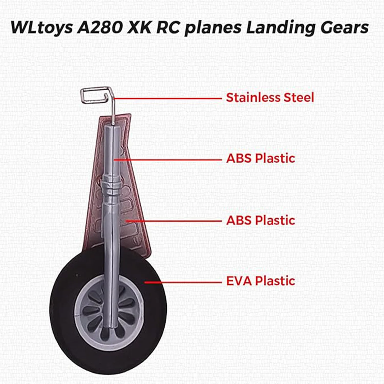 Train d'atterrissage pour avion WLtoys XK A280 P51 Mustang RC, pièces de rechange pour avion RC sans balais WLtoys, accessoires de roues