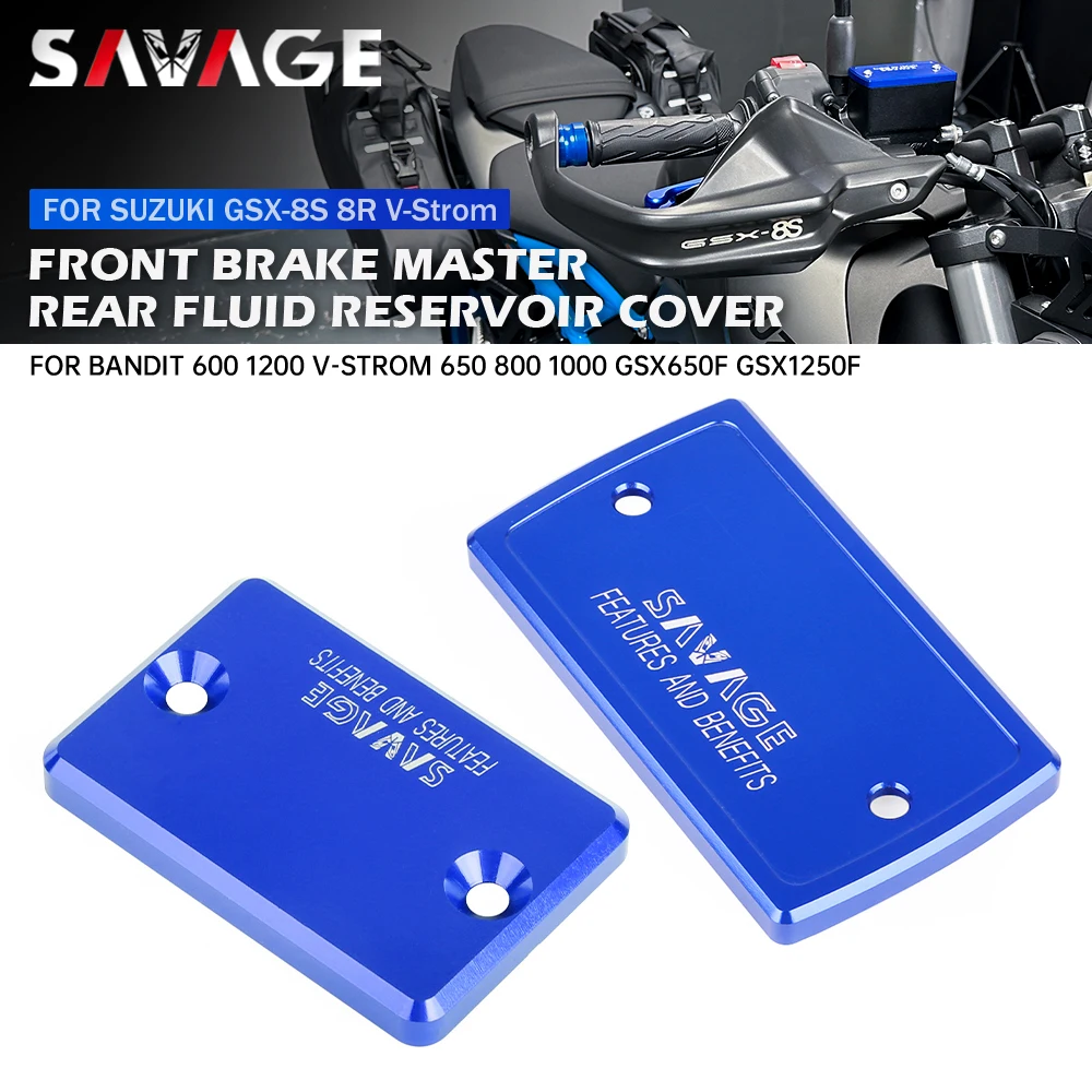 

Front Rear Brake Fluid Reservoir Cover For SUZUKI GSX-8S 8R 950 V-Strom 1000 650 GSF Bandit 1200 SV650 Brake Master Cylinder Cap