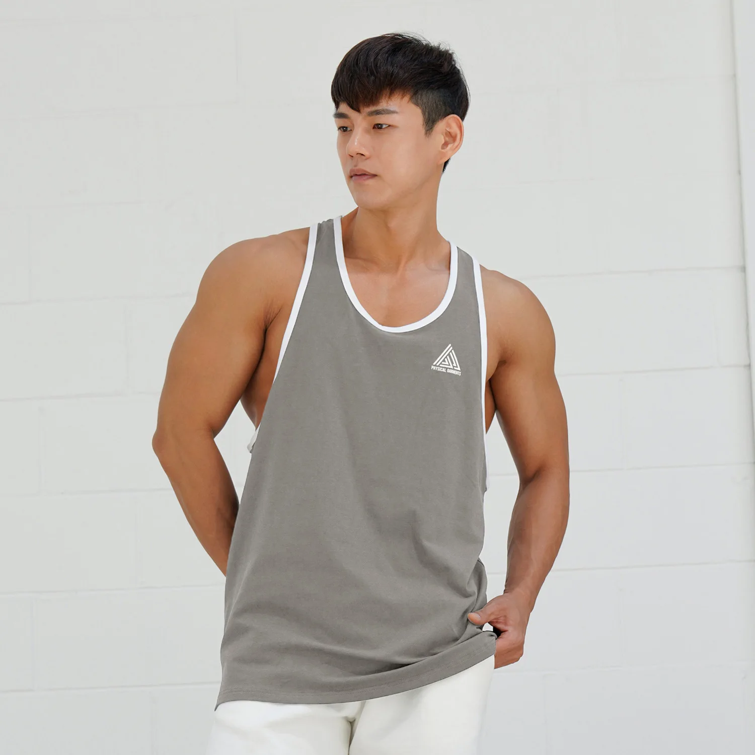 Summer Bodybuilding Men Tank Top Gym Fitness Training Cotton Sleeveless Shirt Male Casual Print Stringer Singlet Vest Undershirt