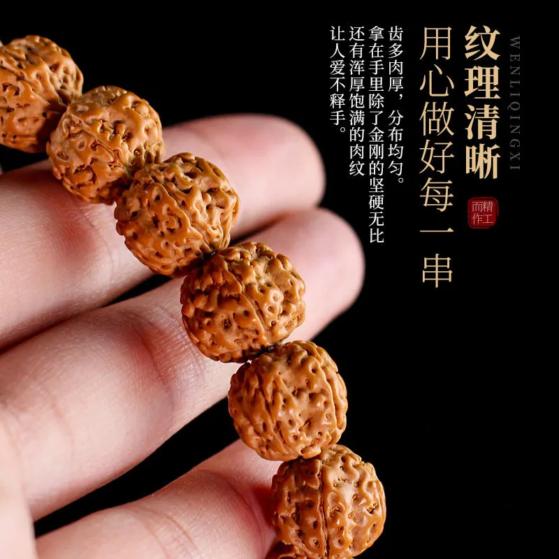 Rudraksha seed hand-held , pendant, Buddhist prayer beads, Nepal five-petal flower-shaped seeds