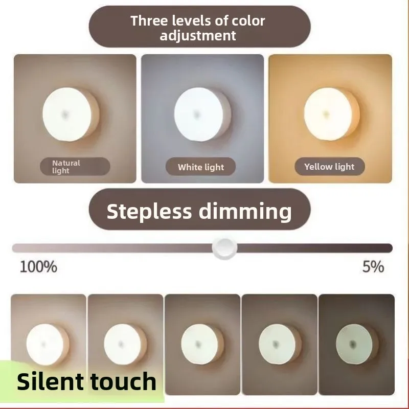 스마트 제어 침대 옆 램프 USB 자기 충전 야간 조명 대학 기숙사 방 학생 연구를위한 자기 책상 램프